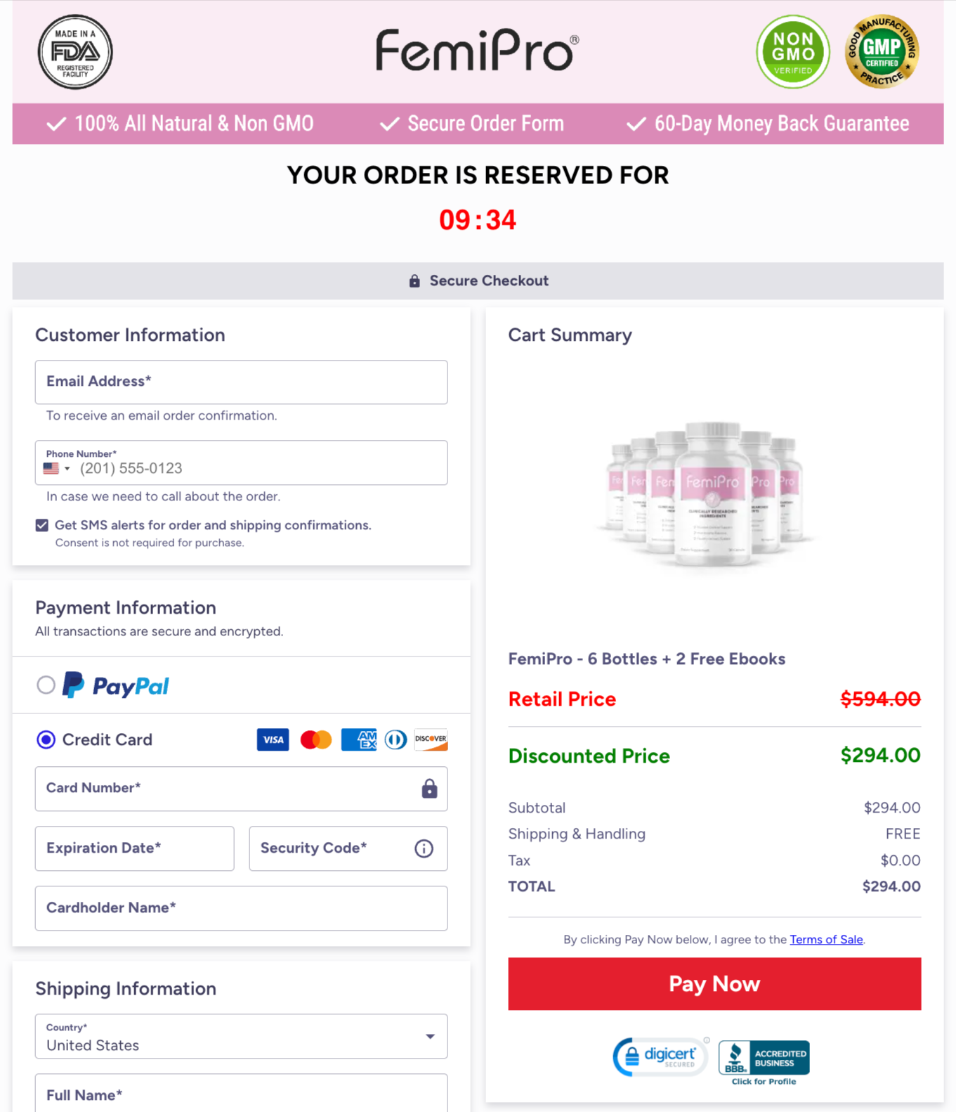 femipro-pricing-table